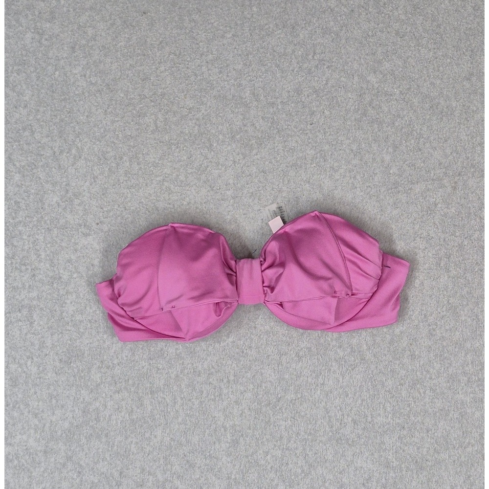 Victoria Secret Women Swimwear 34B Pink Bandeau Top Push Up Underwired Strapless